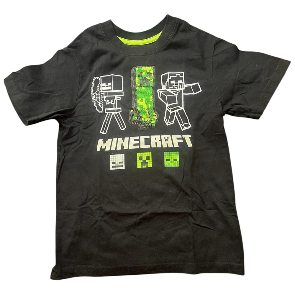 Minecraft Black and Green Graphic Tee